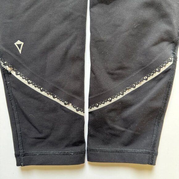 Ivivva Rhythmic Tights Pique Black Reflective Leggings Pants Full Length 10 - Picture 15 of 16